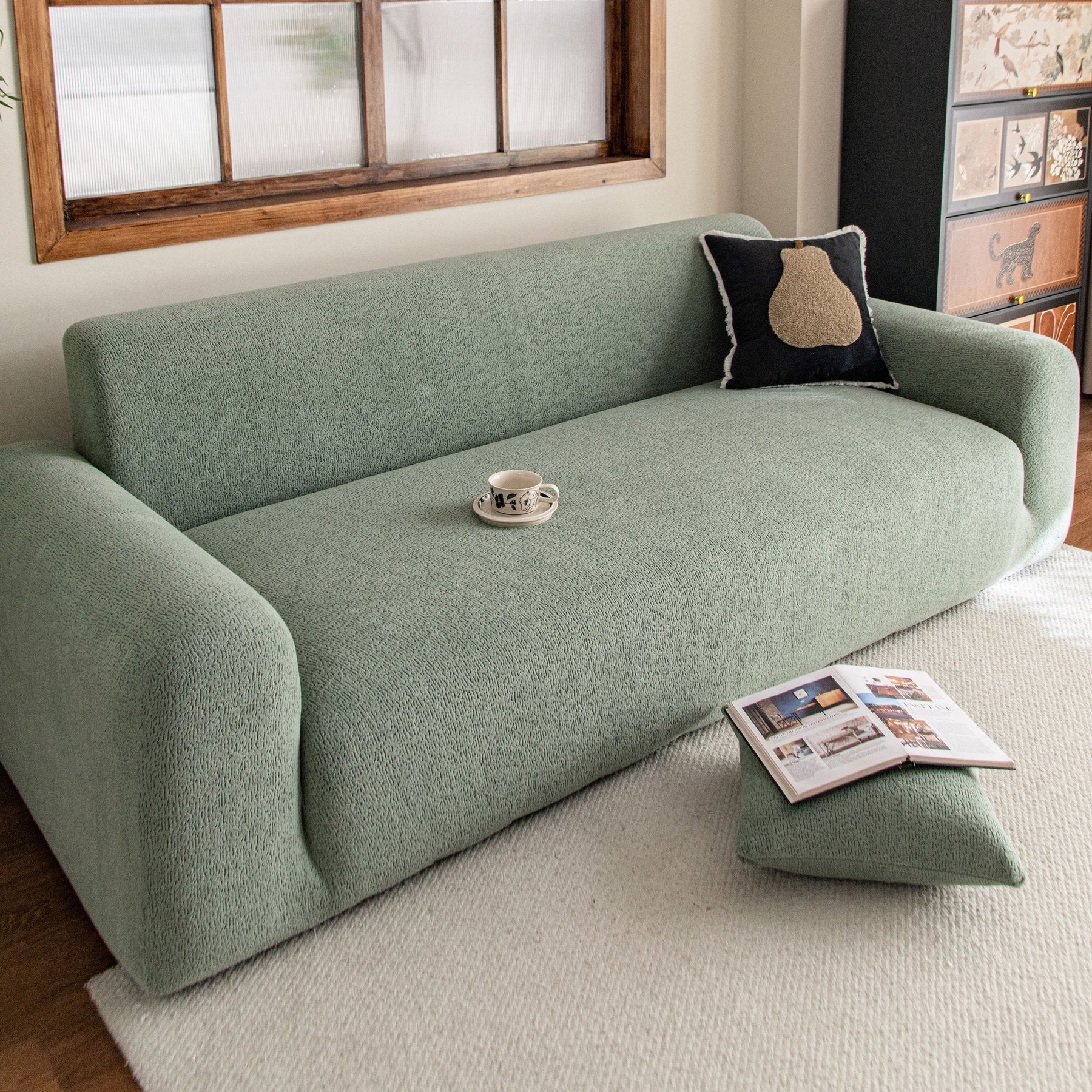 High Stretch Sofa Slipcover, Non Slip Couch Sofa Cover Washable Furniture Protector