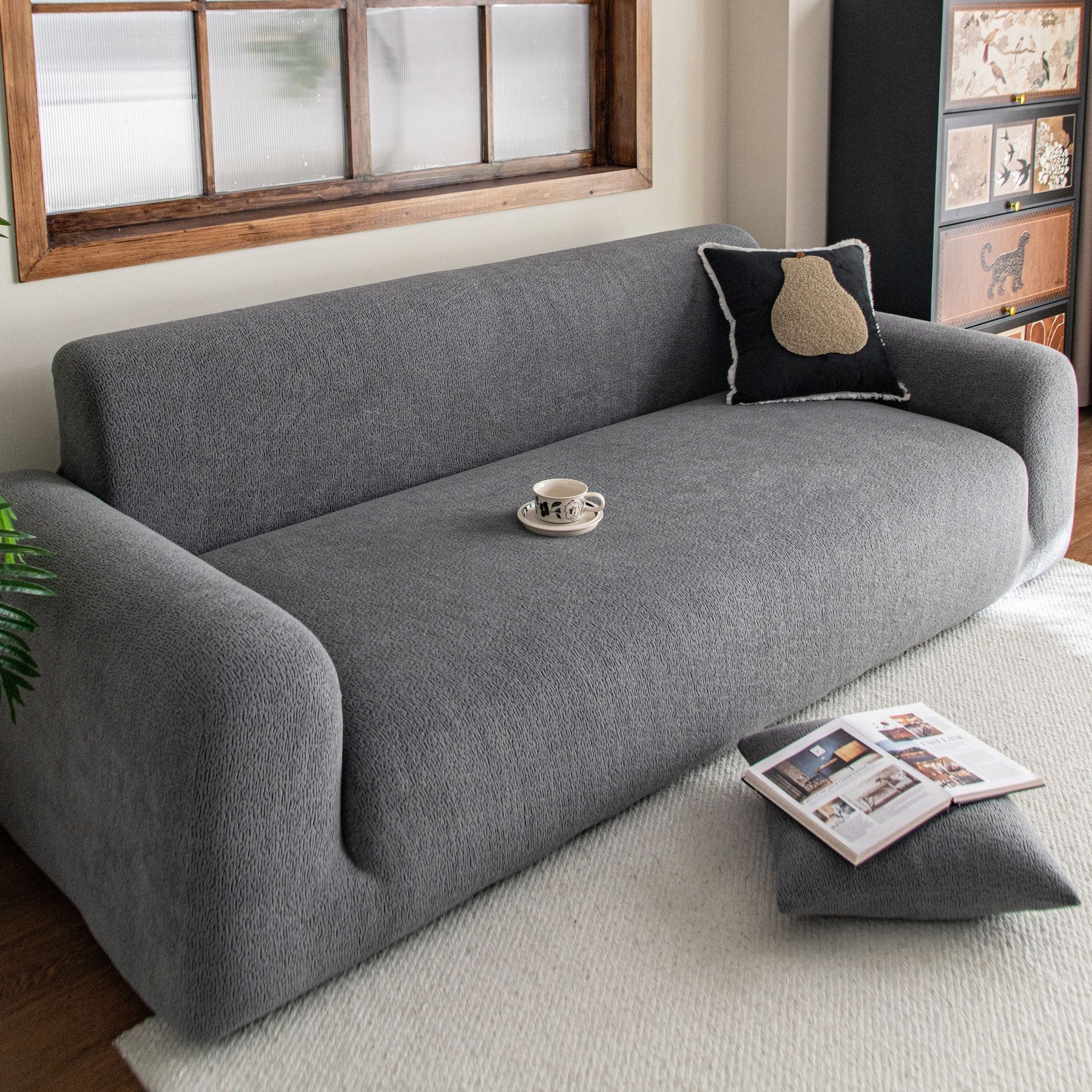 High Stretch Sofa Slipcover, Non Slip Couch Sofa Cover Washable Furniture Protector