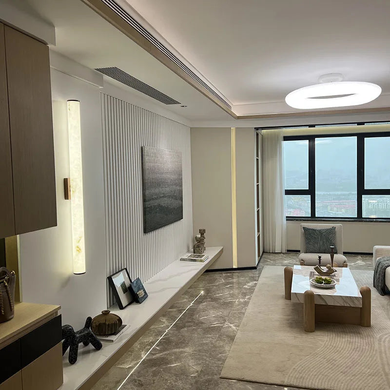 Marble LED Wall Lamp AC110V 220V 3 Color Dimming