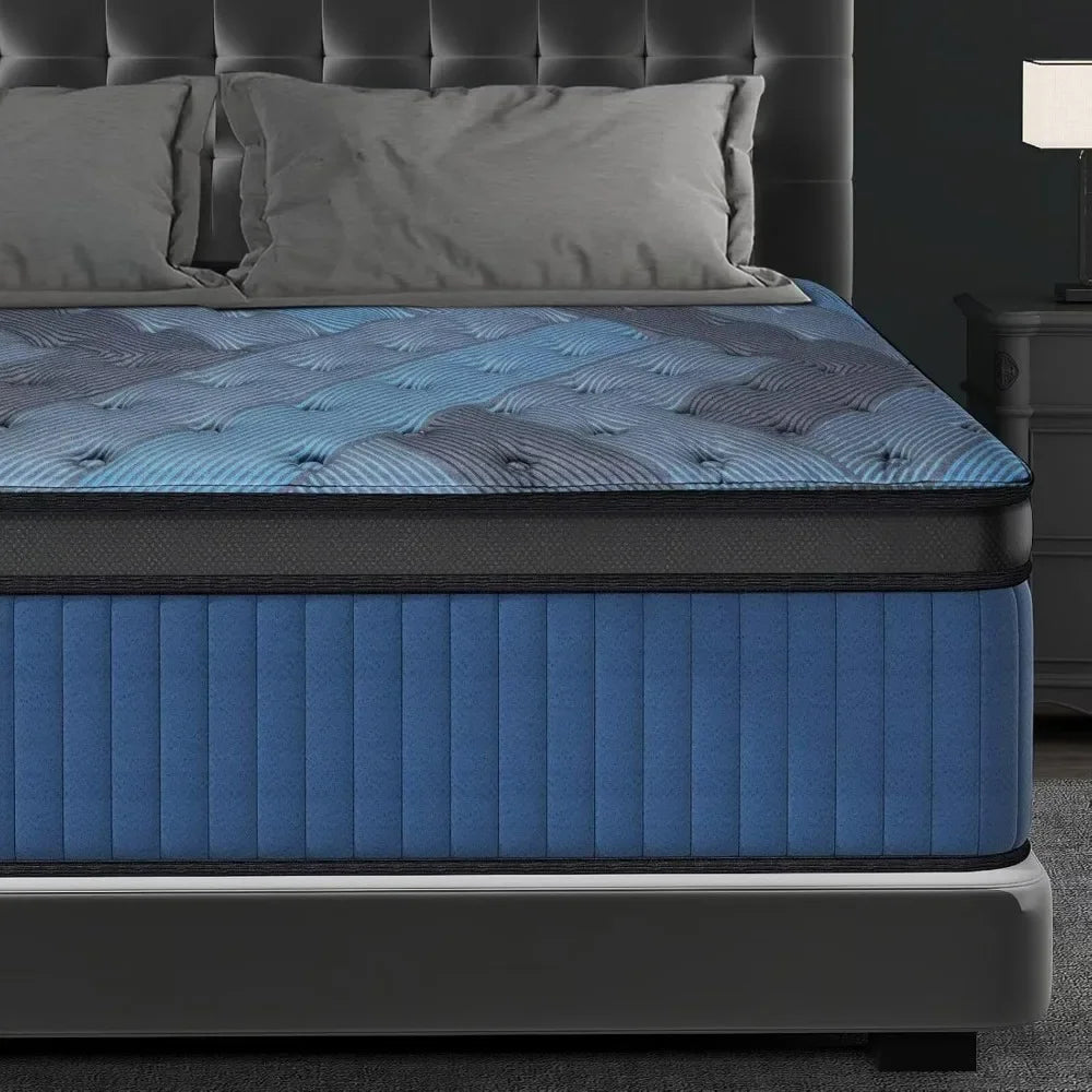 King Mattress 14 Inch Hybrid in a Box Upgrade Durable Individual Pocket Springs Medium Firm Lumber 2025