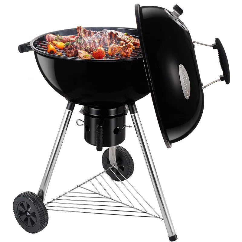 BBQ table Charcoal Grill Portable BBQ Grill Kettle 22.5 inch, Outdoor Grills & Smokers for Patio Backyard Barbecue camping oven - LUXHOME