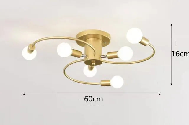 Living Room Ceiling Light European Bedroom Ceiling Light Modern Iron Chandelier Ceiling Lamp Dining Room Kitchen Decorations