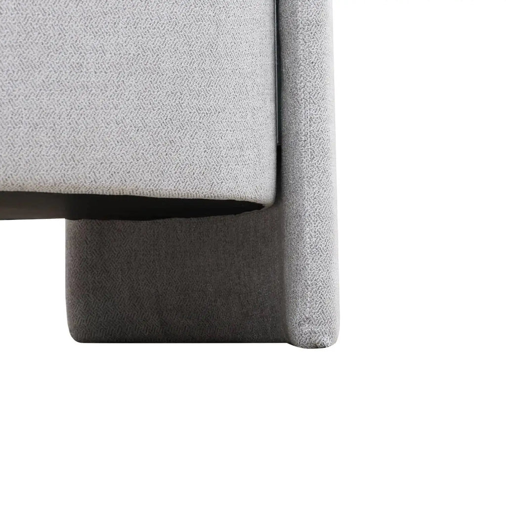 Pallid Flannel Living Room Ottoman - Cozy Furniture Accent