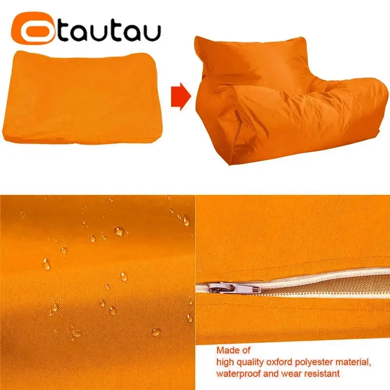 OTAUTAU Swimming Pool Floating Bean Bag Pouf Lounger Cover No Filler Waterproof Sofa Bed Sac Chaise Lounge Recliner Puff SF019