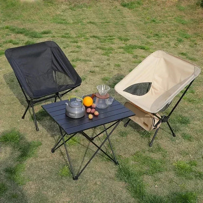 Outdoor Camping Chair Portable Folding Moon Beach Chair Leisure Travel BBQ Fishing Chairs Detachable Picnic Outdoor Furniture