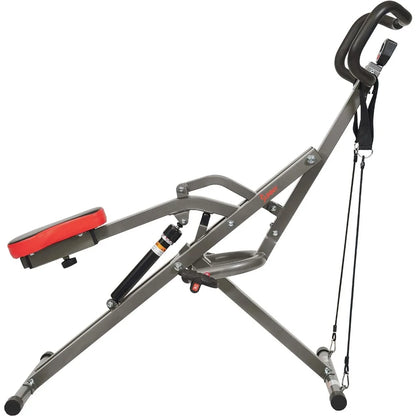 Row-N-Ride PRO, Full Body Combo Fitness Machine w/Resistance Bands, Easy Setup & Foldable for Rower, Glute & Leg Cardio