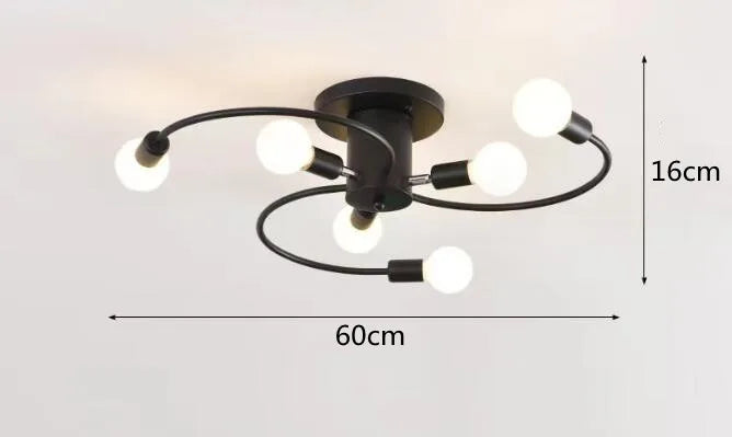 Living Room Ceiling Light European Bedroom Ceiling Light Modern Iron Chandelier Ceiling Lamp Dining Room Kitchen Decorations