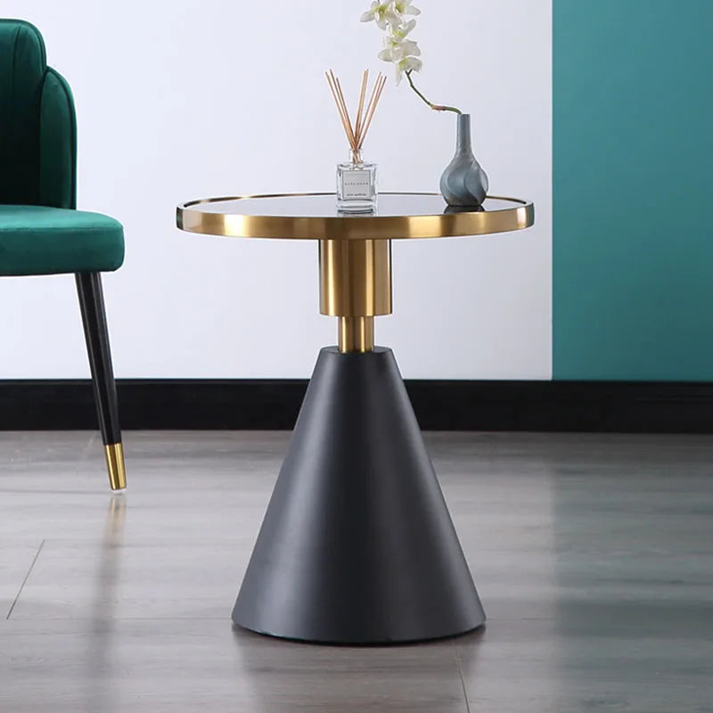 Round Marble Small Coffee Tables Design Luxury Modern White Coffee Tables Living Room Nordic Effect Table Basse Home Furniture - LUXHOME