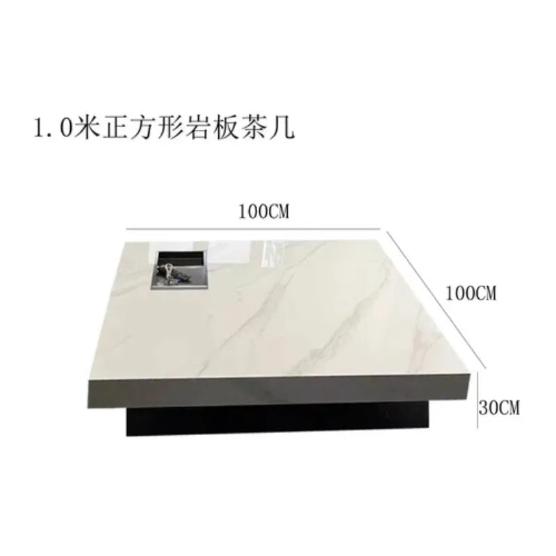 Modern Coffee Table Top Living Room Rectangular Stone Marble Top Coffee Table Italian Luxury Muebles Para ElHogar Furniture - LUXHOME