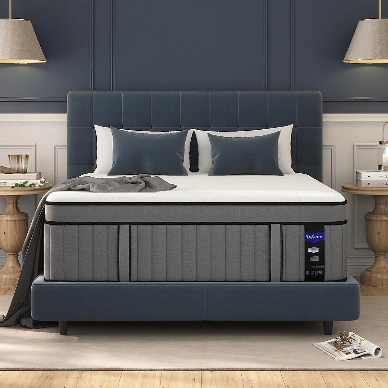 Full Size Mattress 12 inch Full Mattress in a Box Hybrid Mattresses with Gel Memory Foam Pocket Springs Pressure Relief Cooling