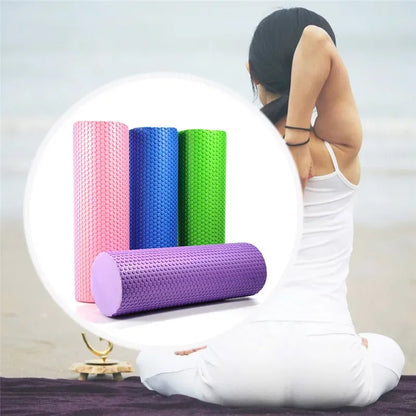 1Pcs 15*45cm EVA Round  Foam Roller For Yoga Pilates Fitness Equipment Balance Pad Yoga Blocks With Massage Floating Point