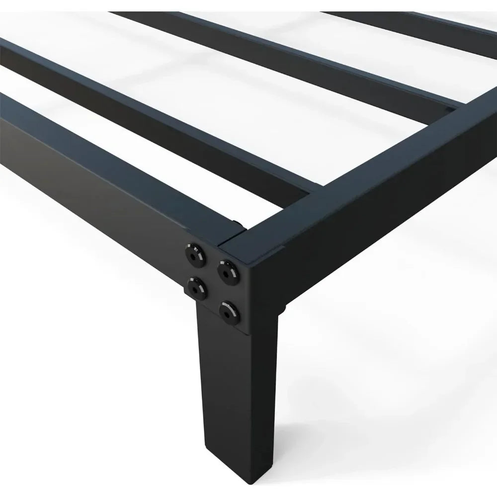 8 Inch California King Bed Frames, Heavy Duty Metal Platform Bed Frame No Box Spring Needed, Noise Free, Easy Assembly, Black