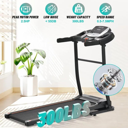 Merax Electric Folding Treadmill – Easy Assembly Fitness Motorized Running Jogging Machine with Speakers