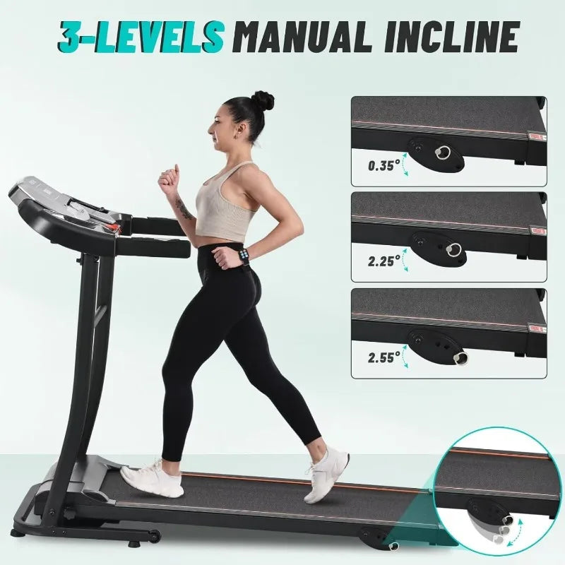 Merax Electric Folding Treadmill – Easy Assembly Fitness Motorized Running Jogging Machine with Speakers