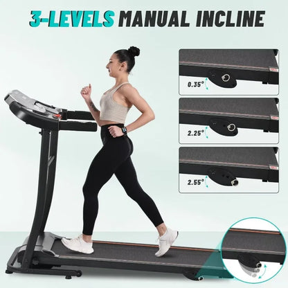 Merax Electric Folding Treadmill – Easy Assembly Fitness Motorized Running Jogging Machine with Speakers