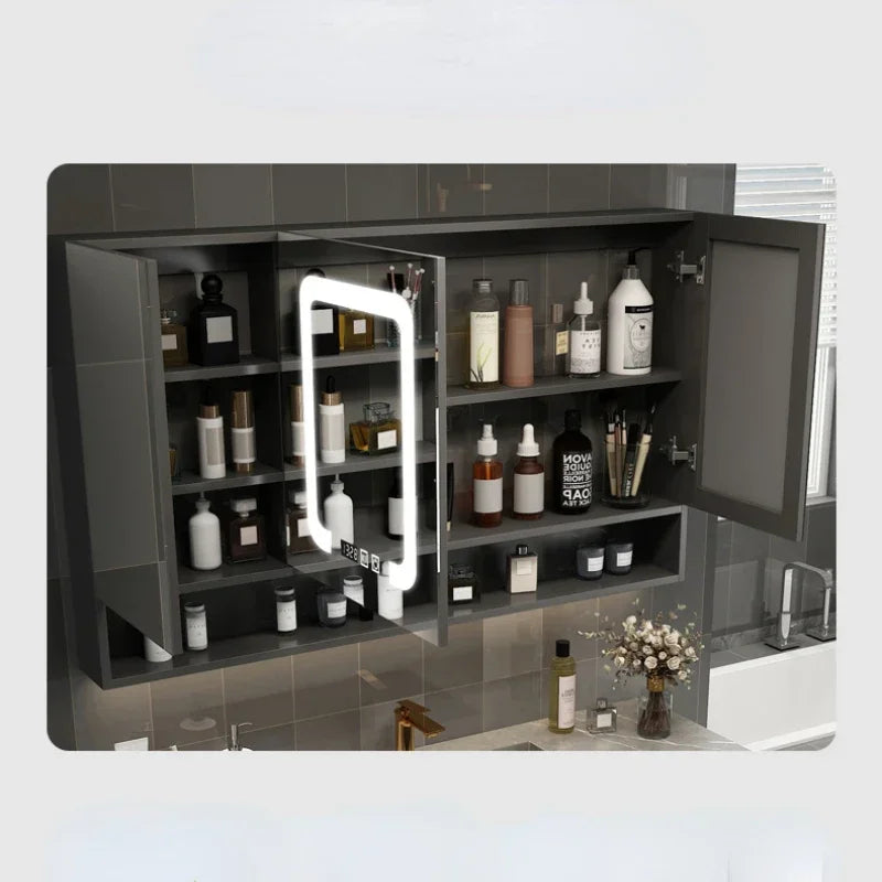 Light Luxury Rock Board Bathroom Cabinets Simple Modern Washbasin Smart Mirror Cabinet Bathroom Toilet Table Vanity Furniture - LUXHOME