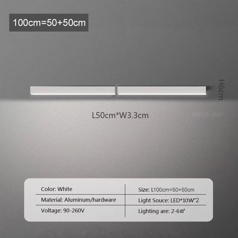 Long  LED Strip Ceiling Light Floodlight For Bedroom Dining Living Room Cloakroom Minimalist Led Ceiling Lamp Indoor Decoration