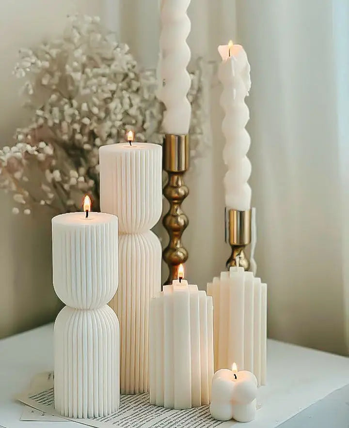 Luxury Decoration Candle Nordic Geometric Scented Candles Aesthetic Big Home Decorative Candles Table Decoration And Accessories