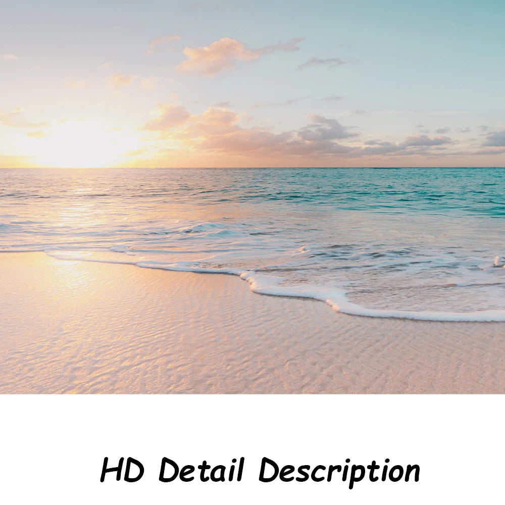 Nature Seascape Posters and Prints Modern Sea Wave Beach Sunset Canvas Painting Wall Art Pictures for Room Decoration