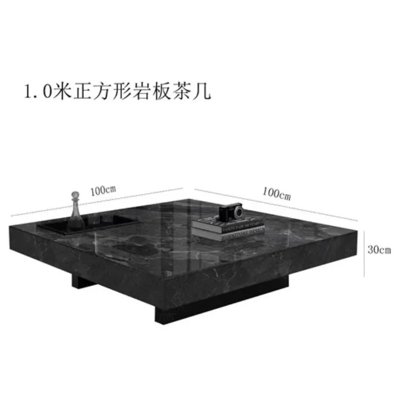 Modern Coffee Table Top Living Room Rectangular Stone Marble Top Coffee Table Italian Luxury Muebles Para ElHogar Furniture - LUXHOME