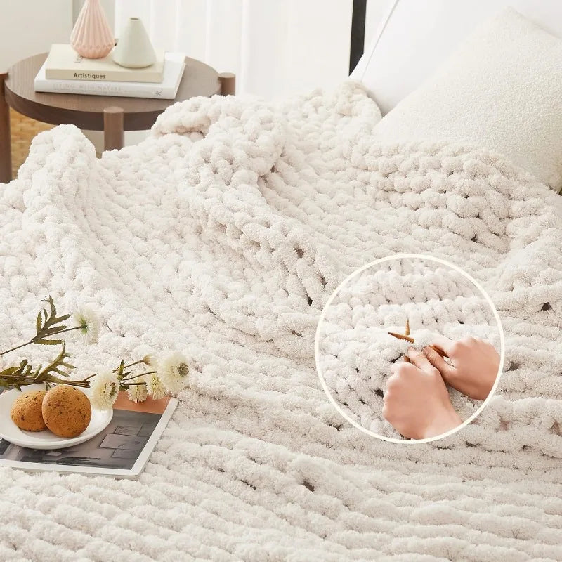Chenille Chunky Knit Blanket 60x80