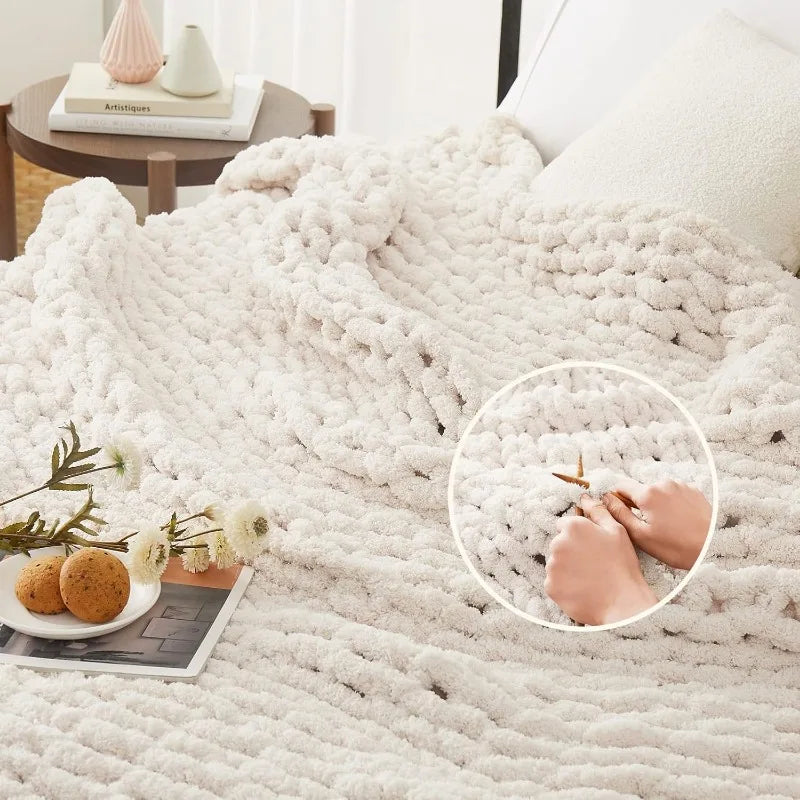 Chenille Chunky Knit Blanket 60x80