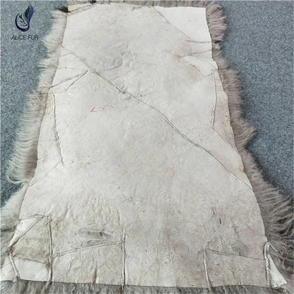 Alicefur Tibetan Mongolian Lamb Fur Plate Real Genuine Eco Tanned Curly Long Hair 120x60 CM For Garment Blankets Diy Fabrics