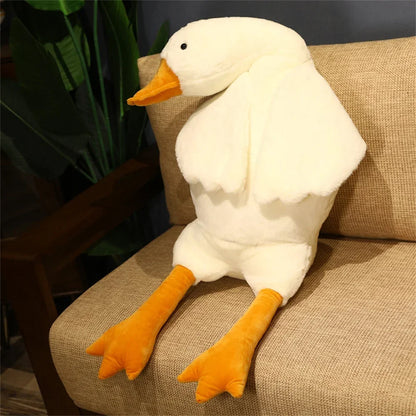 50cm Giant Duck Plush Toys Fluffy Sleep Pillow Cute Animal Stuffed Swan Goose Soft Dolls Floor Mat Kids Girls Birthday Gift toys