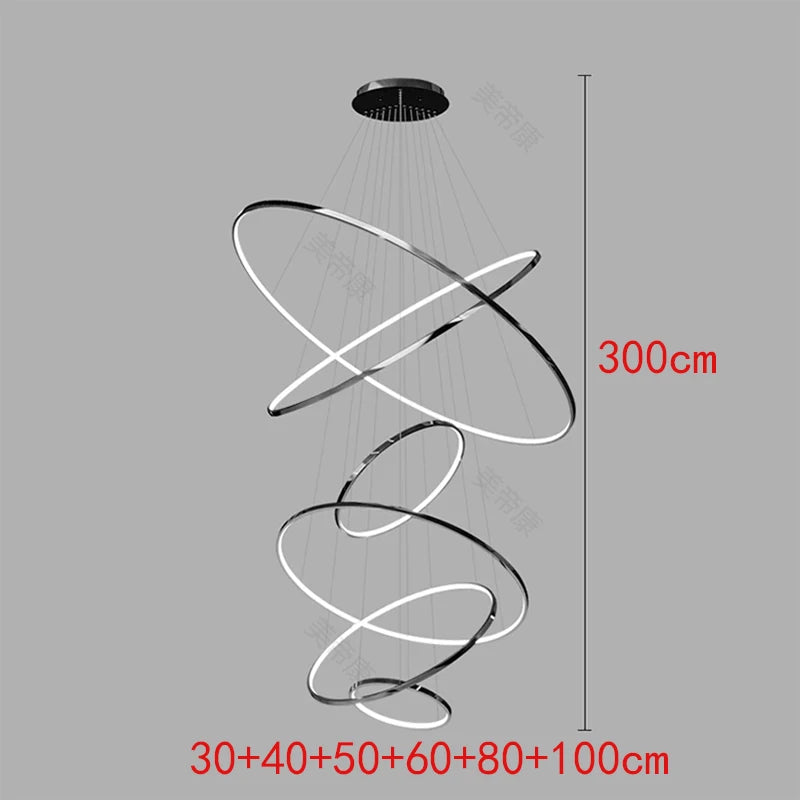 Nordic home decoration, stair chandelier, living room bedroom and dining room Pendant lights, ceiling light, indoor lighting