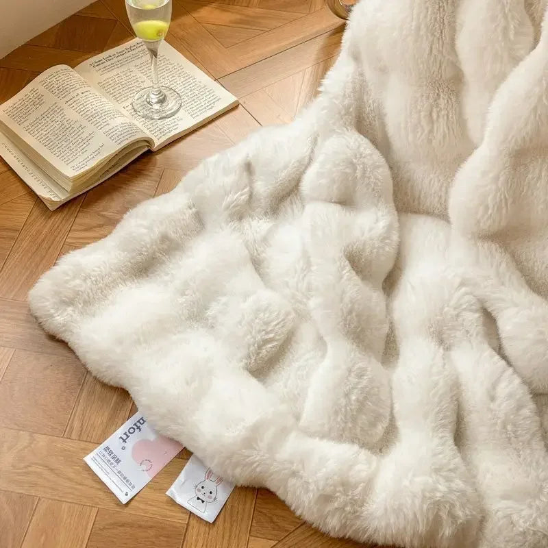 Lux Winter Faux Fur Blanket or Pillowcases