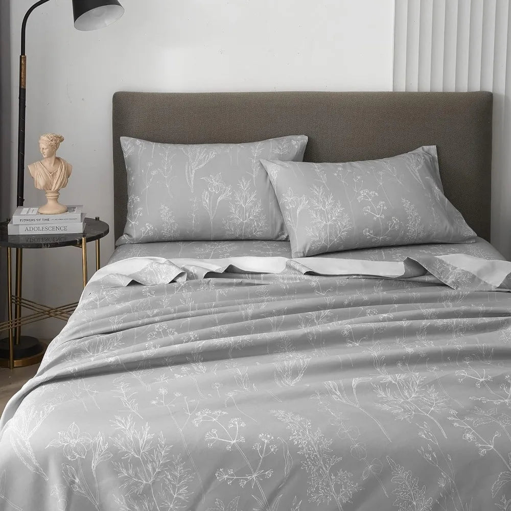 Deep Pocket California King Sheet Set Up to 18 Inch Set of Sheets and Covers for Bed Laying Sheets for Full Double Beds Sets