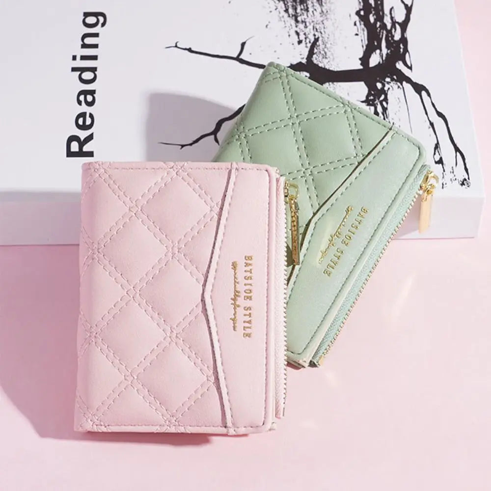 New Embroidered Wallet for Women Ladies Coin Purses PU Leather Zipper Credit Card Holder Clutch Money Bag Pocket