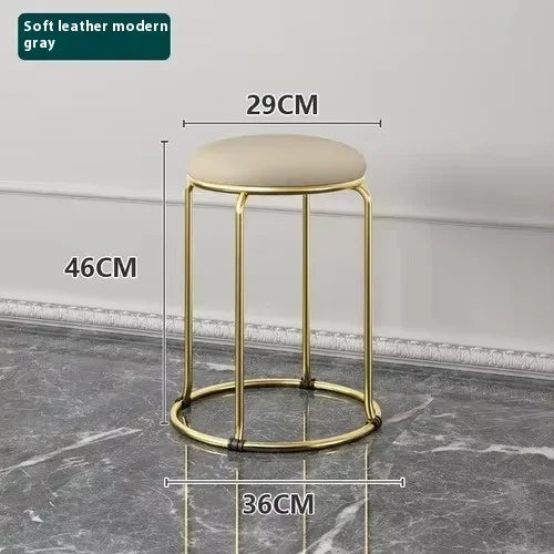 Beauty Salon Gold Luxury Velvet Dining Chair Bar Stool Dresser Chair Vanity Low Stool Taburete Con Respaldo Nordic Furniture YH