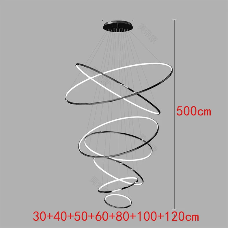 Nordic home decoration, stair chandelier, living room bedroom and dining room Pendant lights, ceiling light, indoor lighting