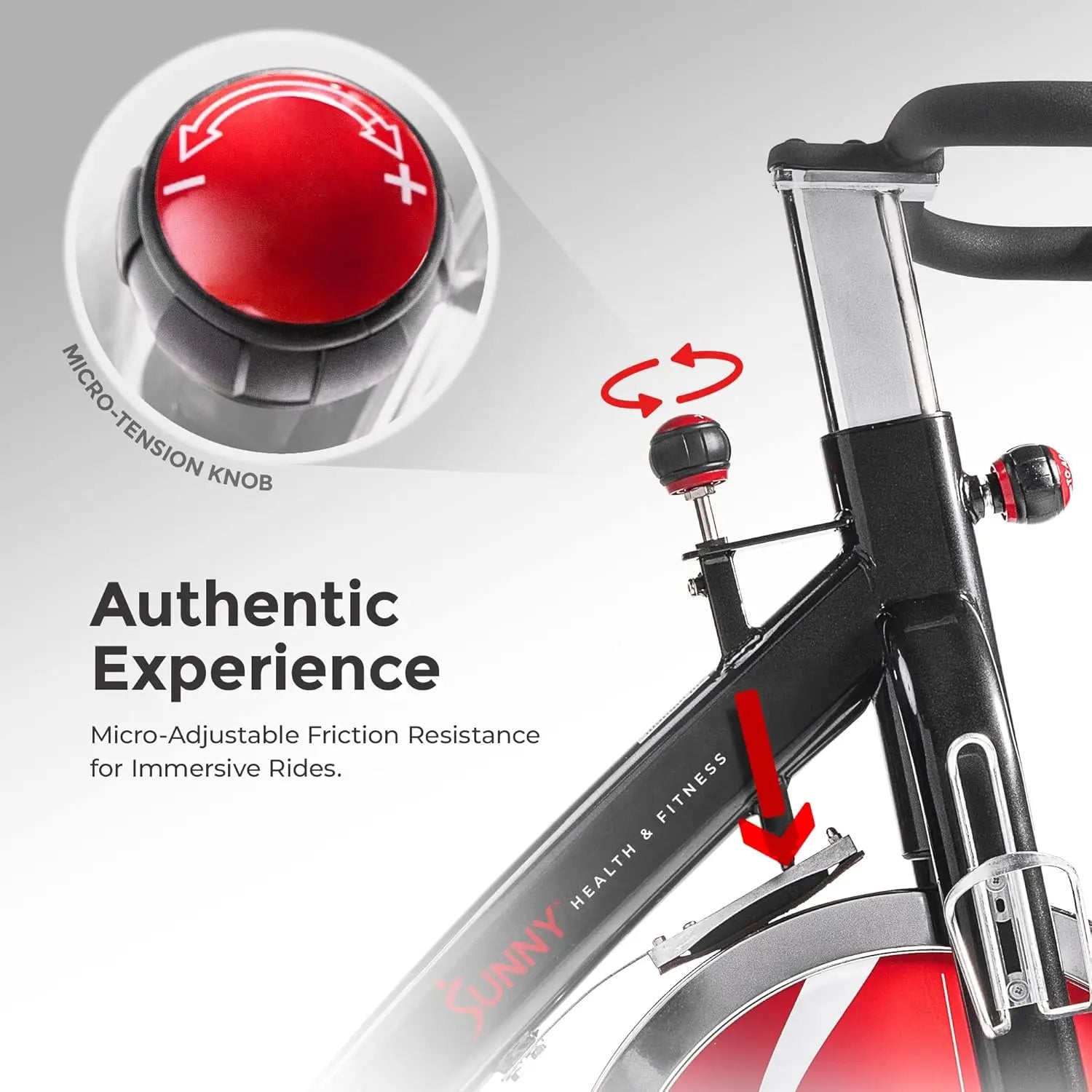 Health & Fitness Heavy-Duty Indoor Stationary Exercise Bike, 4-Way Adjustable Seat for Cycling Cardio workout at Home, Opt