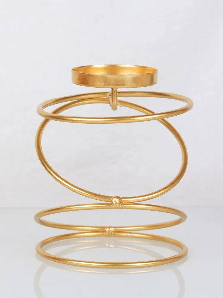 Ins Luxury Style Metal Candle Holders Simple Golden Wedding Decoration Bar Party Living Room Decor Home Decor Candlestick