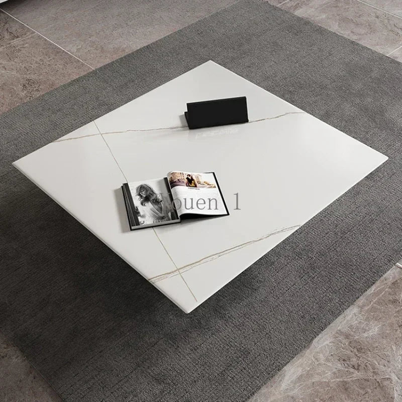 Corner Marble Elegant Coffee Tables Nordic Dining Luxury Coffee Tables Hotel Floor Stolik Kawowy Living Room Furniture YQ50CT - LUXHOME