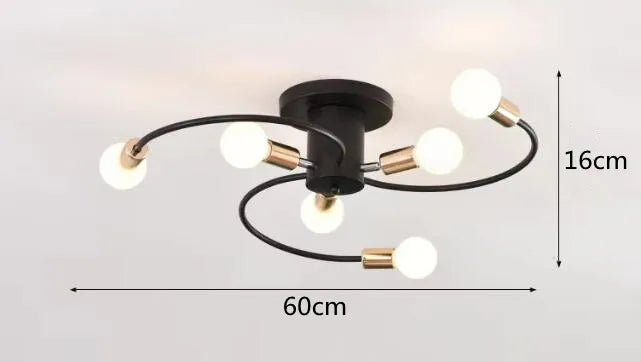 Living Room Ceiling Light European Bedroom Ceiling Light Modern Iron Chandelier Ceiling Lamp Dining Room Kitchen Decorations