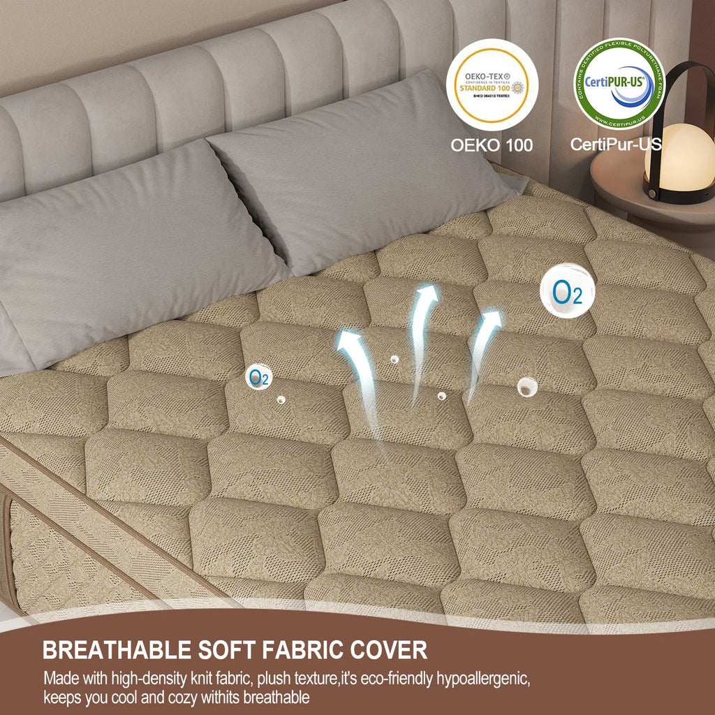 12"14" Gel Memory Foam Hybrid Pocket Spring Mattress Twin Full Queen King Bed Mattress In A Box, Medium Firm Motion Isolation