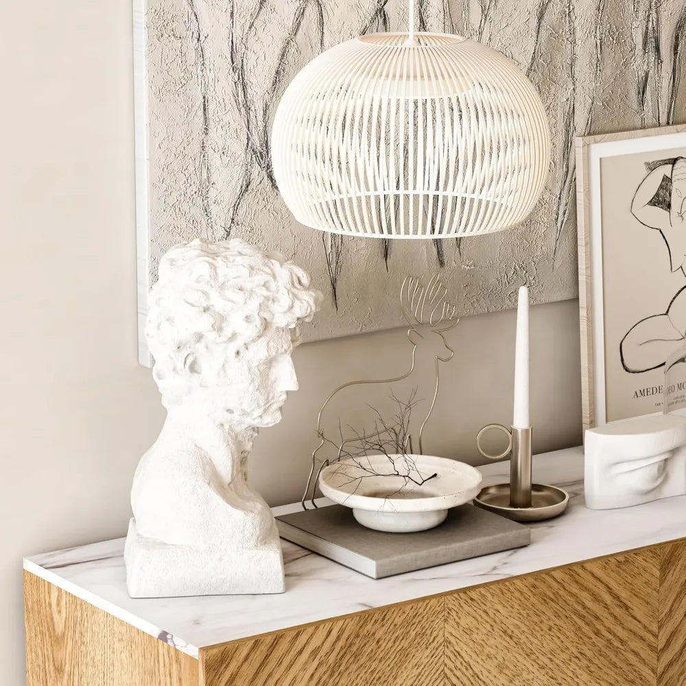 Mid Century Modern TV Stand for TVs up to 65", Herringbone Sideboard Buffet Cabinet Credenza, Marble Top Media Console