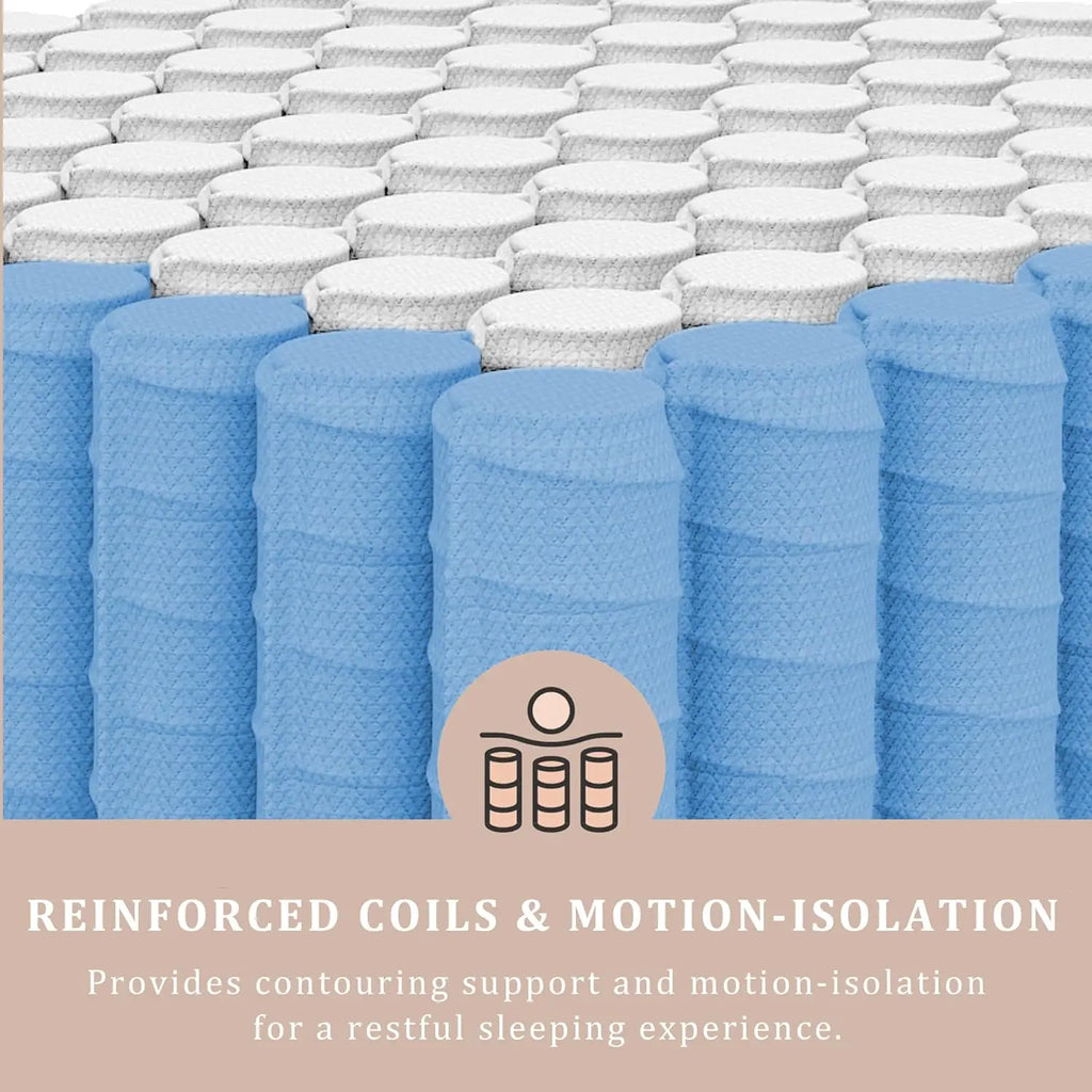 BedStory 12 Inch Full/King Hybrid Gel Memory Foam Mattress, Queen Size Mattress with Breathable Fabric for Comfortable Sleep