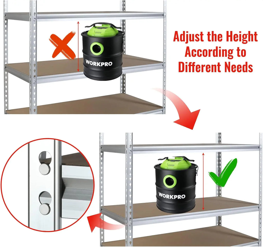 1 5-Tier Storage Shelving Unit, 48”W X 24”D X 72”H, Adjustable Storage Rack Heavy Duty Aluminum Alloy Shelf, 2750 Lbs