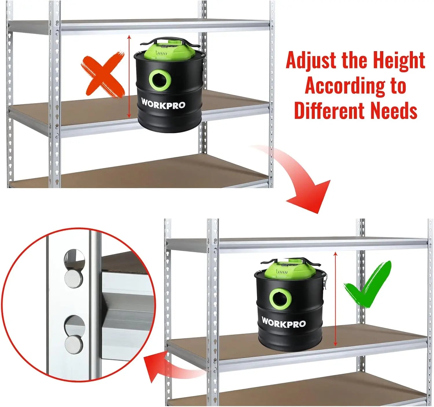 1 5-Tier Storage Shelving Unit, 48”W X 24”D X 72”H, Adjustable Storage Rack Heavy Duty Aluminum Alloy Shelf, 2750 Lbs
