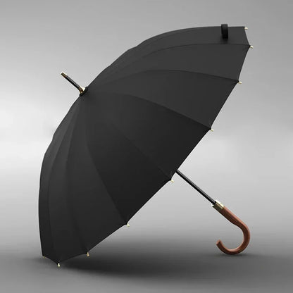 Luxury 16K Long Umbrella Men Windproof Wooden Automatic Umbrella Rain Women Strong Big Olycat Umbrella Sun Golf Parasol Outdoor