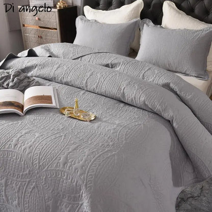 Custom Size European Style Bedspread Quilted Blanket Quilt Pillowcase Double Queen King Size Bed Linens Bed Cover 1-3PCS Set /