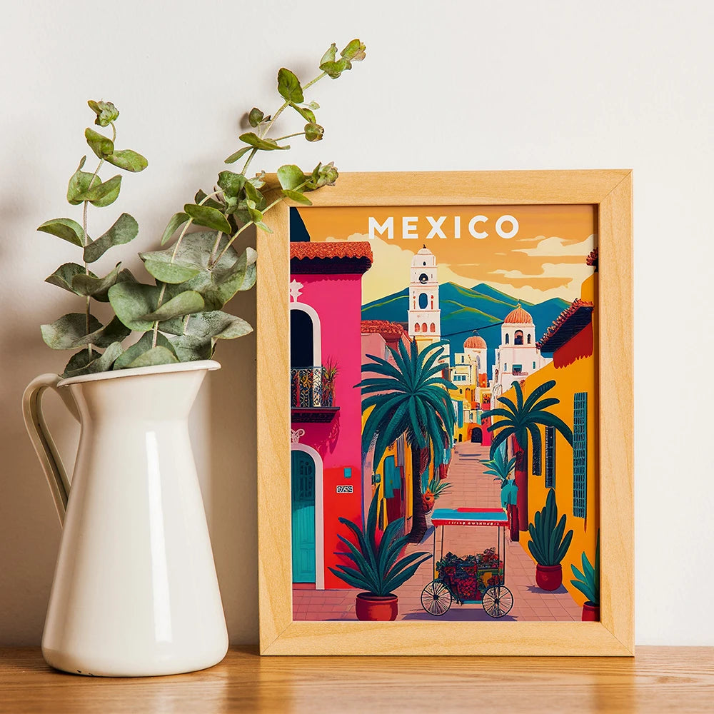 Arizona Desert Cactus Mexico Humanities Travel Landscape Wall Art Canvas Painting Nordic Poster Pictures Living Room Home Decor