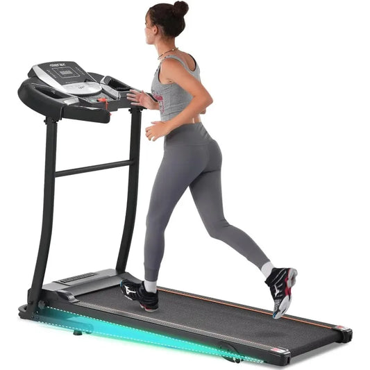 Merax Electric Folding Treadmill – Easy Assembly Fitness Motorized Running Jogging Machine with Speakers