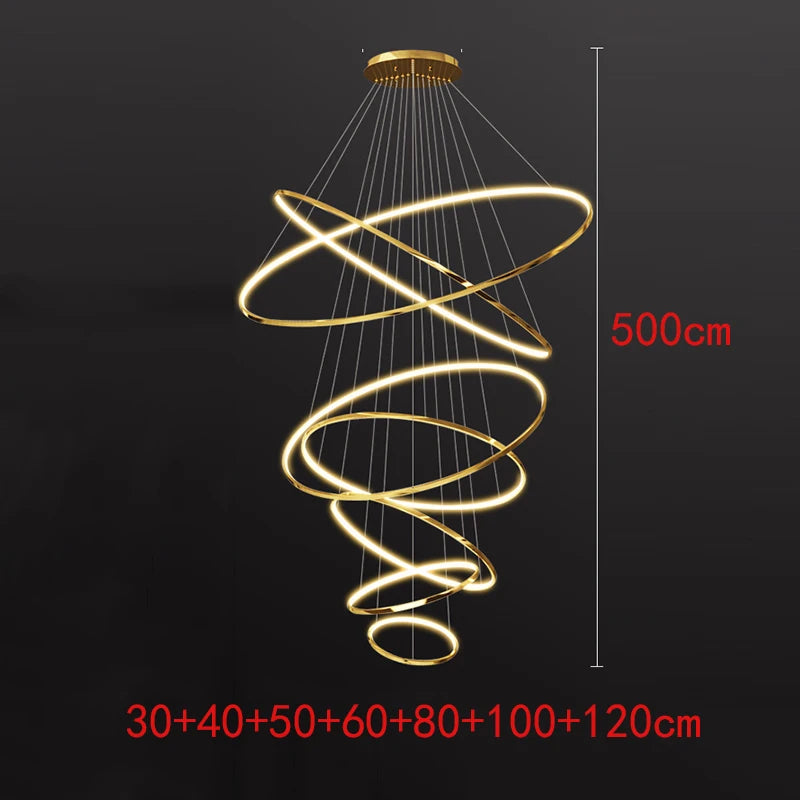 Nordic home decoration, stair chandelier, living room bedroom and dining room Pendant lights, ceiling light, indoor lighting