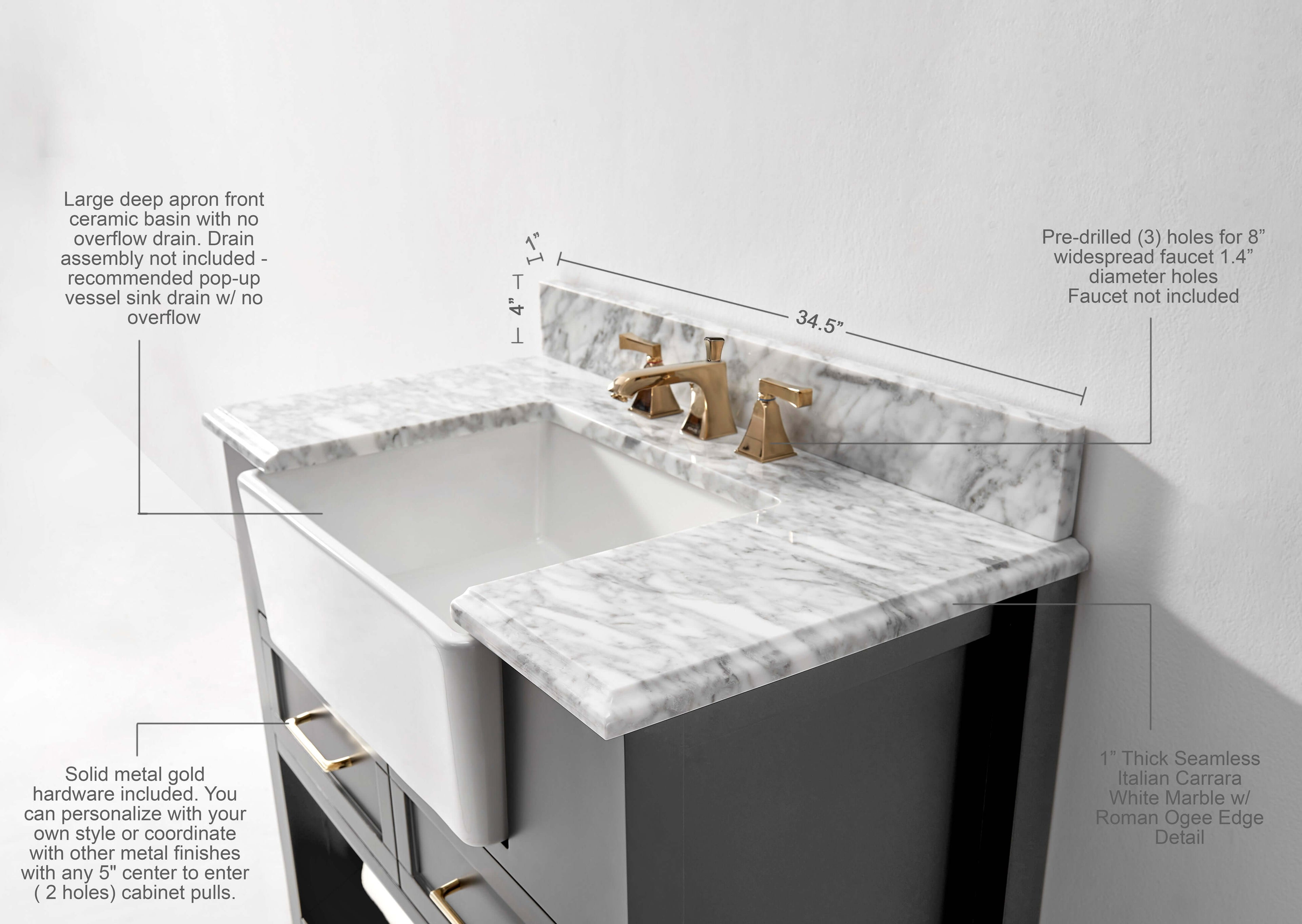 Hayley 36" Bath Vanity Set