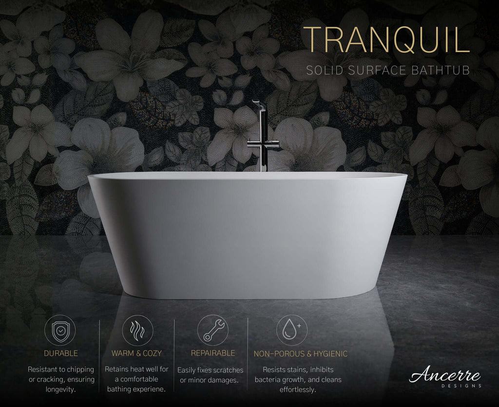 Tranquil Freestanding Solid Surface Bathtub